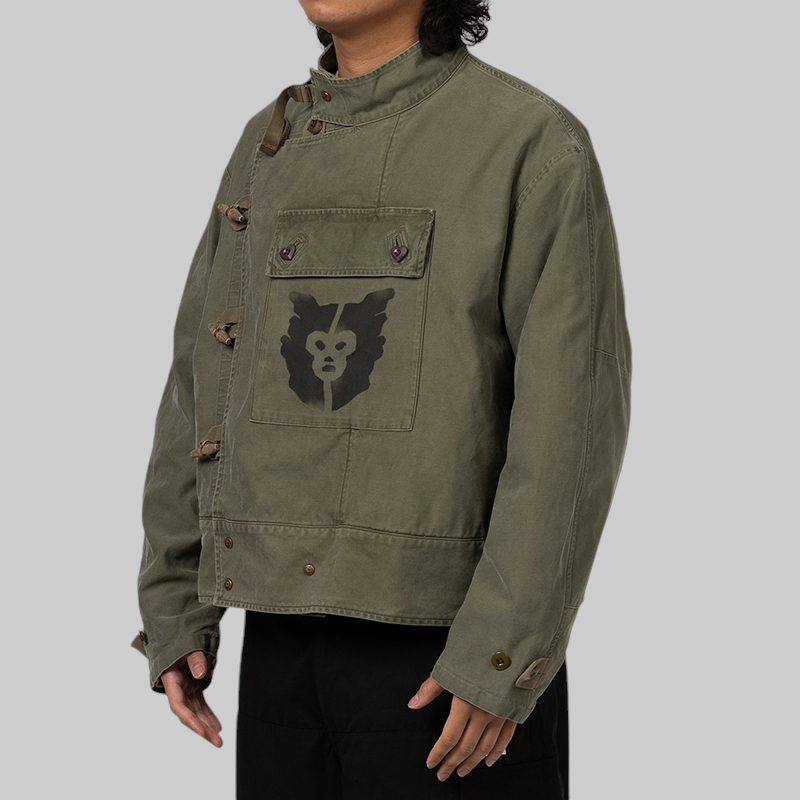 Military Motorcycle Jacket - Olive Drab