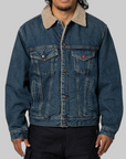Boa Lined Denim Jacket - Indigo