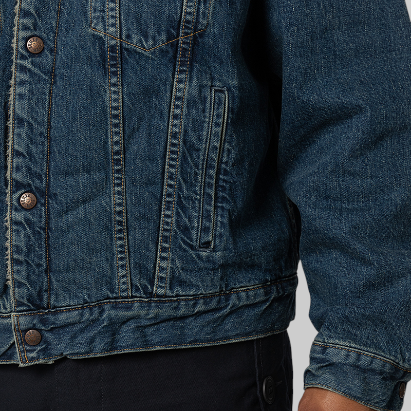 Boa Lined Denim Jacket - Indigo