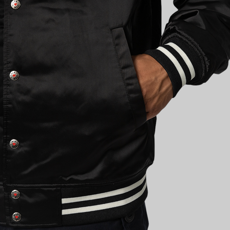 Nylon Stadium Jacket - Black