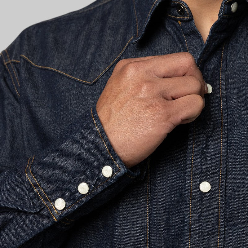 Denim Western Shirt - Indigo