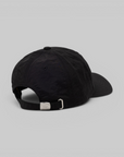 6 Panel Nylon Cap - Black