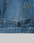 Embroidered Denim Work Jacket - Indigo