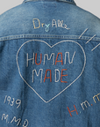Embroidered Denim Work Jacket - Indigo