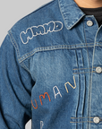 Embroidered Denim Work Jacket - Indigo