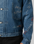Embroidered Denim Work Jacket - Indigo
