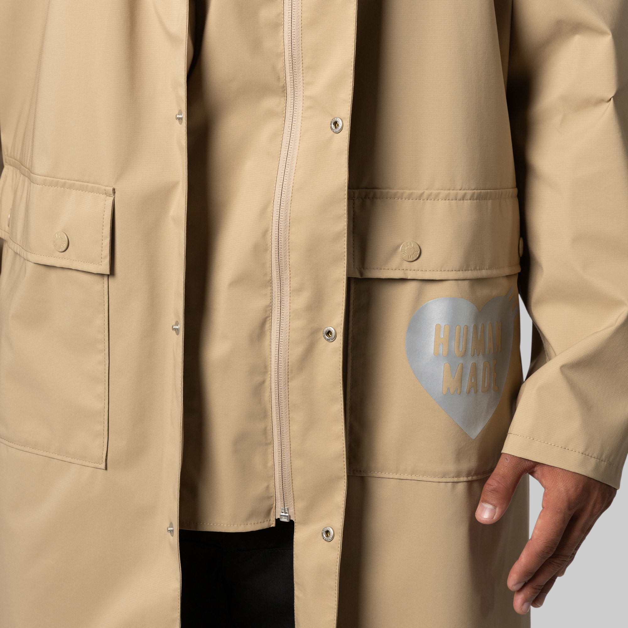 Packable Rain Coat - Beige
