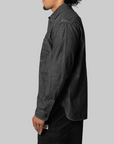 Military Chambray Shirt - Charcoal