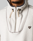 Pullover Fleece Hoodie - White