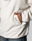 Pullover Fleece Hoodie - White