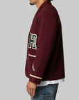 Knit Blazer - Burgundy