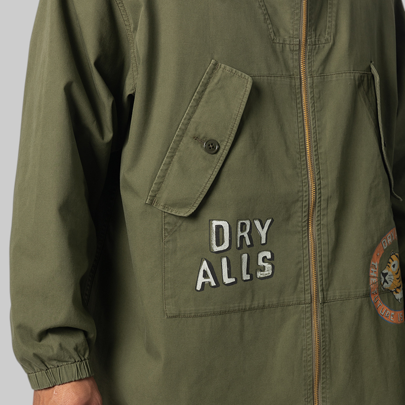 Reversible Hooded Coat - Olive Drab