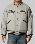 Wool Varsity Jacket - Grey