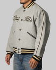 Wool Varsity Jacket - Grey