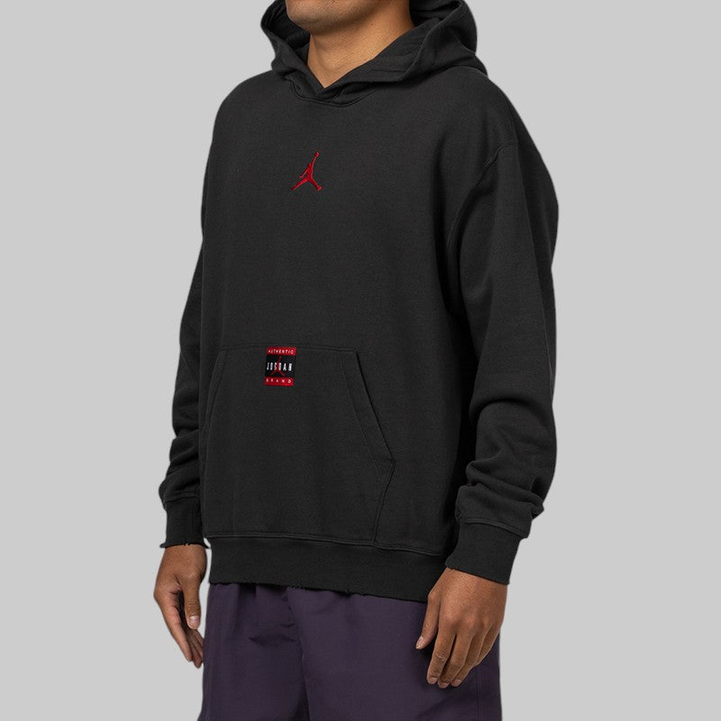 Brooklyn Fleece Hoodie - Off Noir/Gym Red