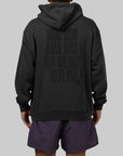 Brooklyn Fleece Hoodie - Off Noir/Gym Red