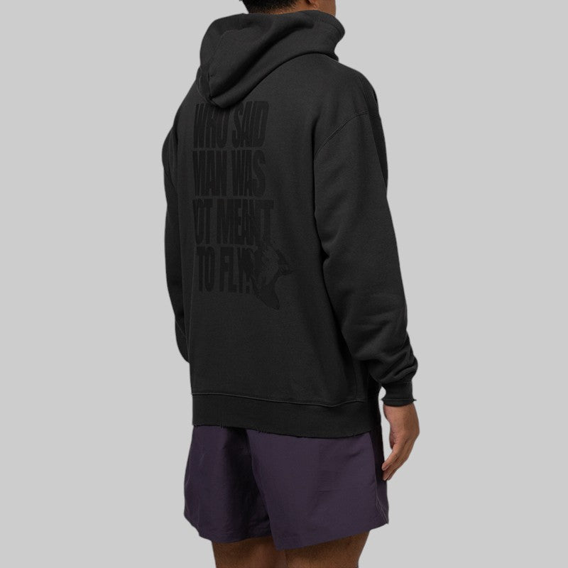 Brooklyn Fleece Hoodie - Off Noir/Gym Red