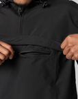 Windbreaker Jacket - Black/White