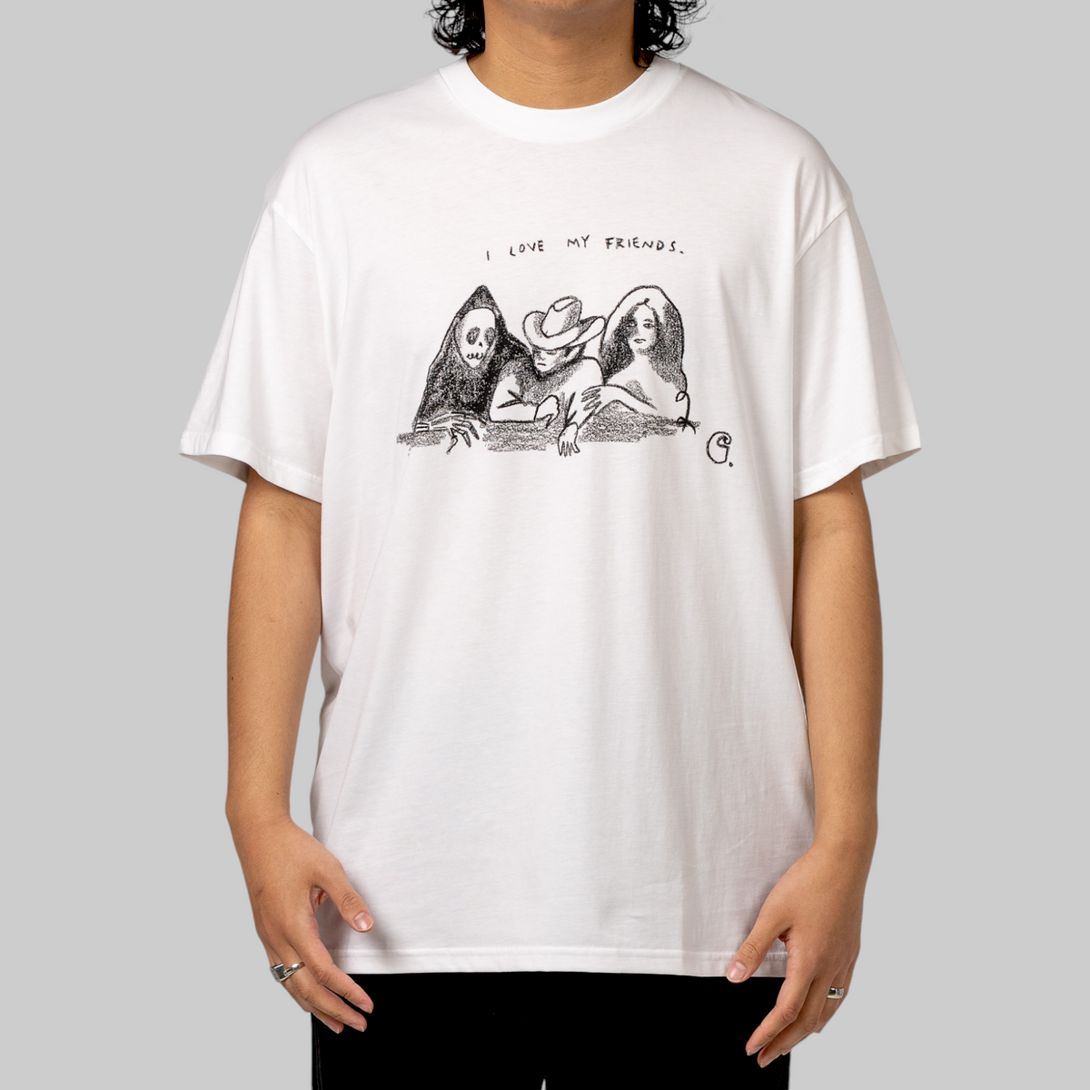 Pepe Friends T-Shirt - White/Black