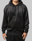 Velvet Corduroy Hoodie - Black