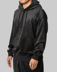 Velvet Corduroy Hoodie - Black