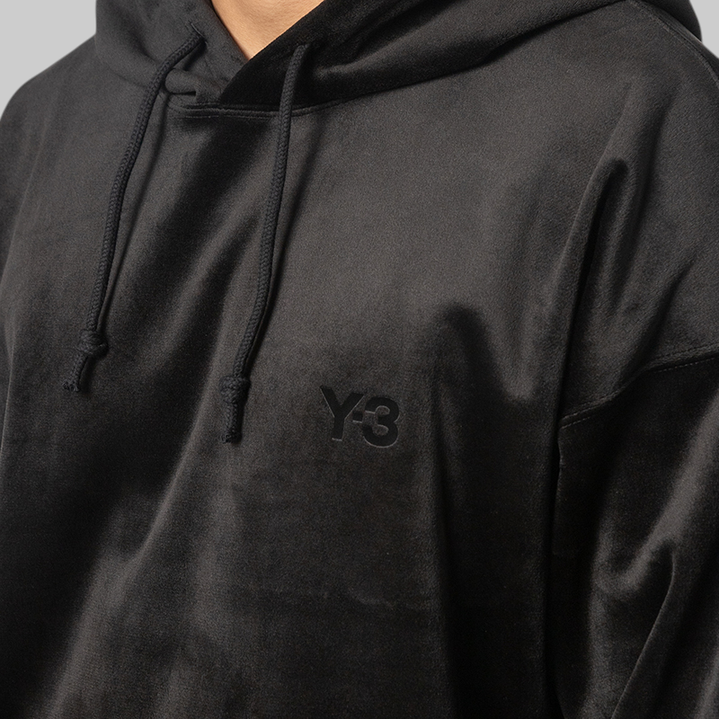 Velvet Corduroy Hoodie - Black