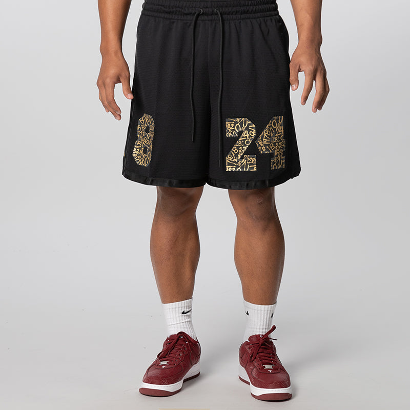 Kobe Basketball Short - Black/Metallic Gold