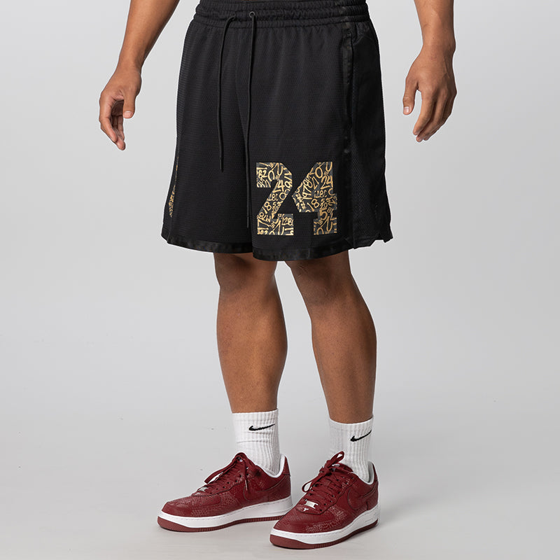 Kobe Basketball Short - Black/Metallic Gold