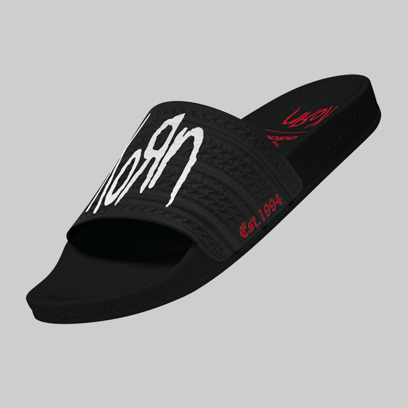 X KoRn Adilette - Black/White