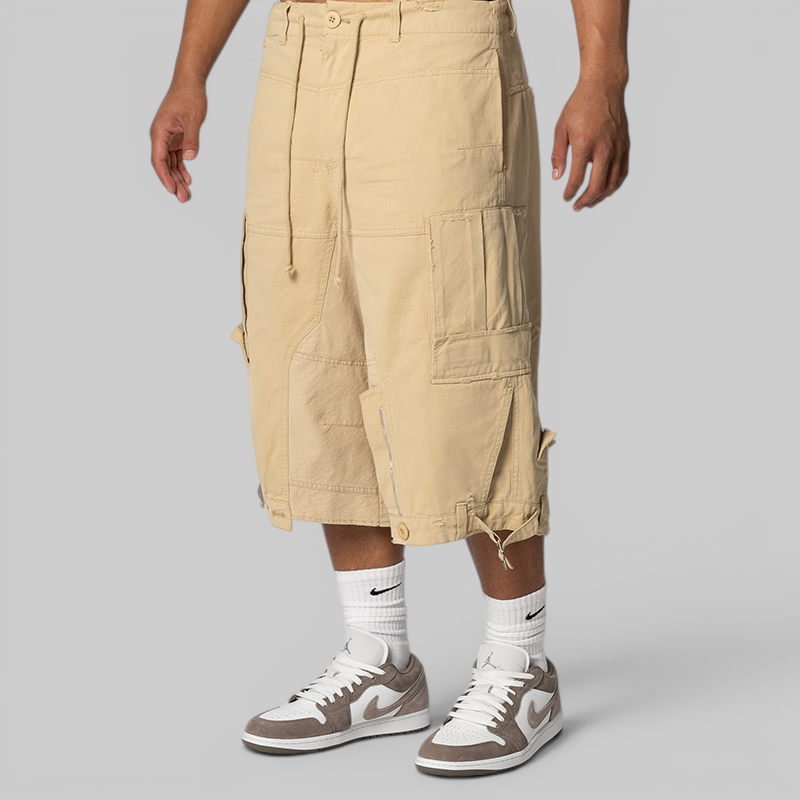 Upside Down Cargo Short - Beige
