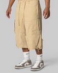 Upside Down Cargo Short - Beige