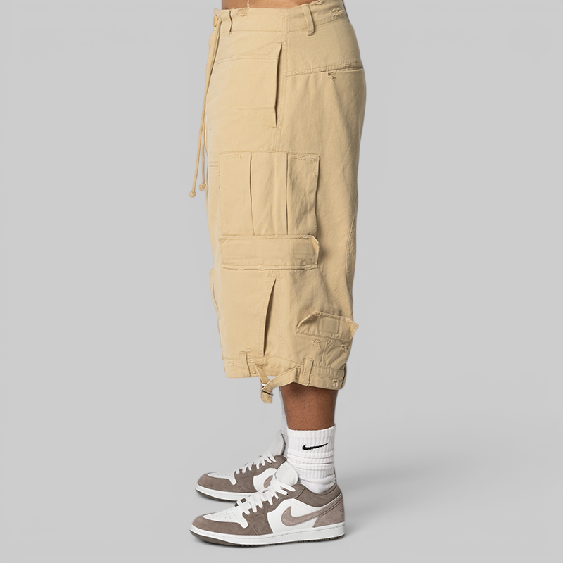 Upside Down Cargo Short - Beige
