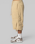 Upside Down Cargo Short - Beige