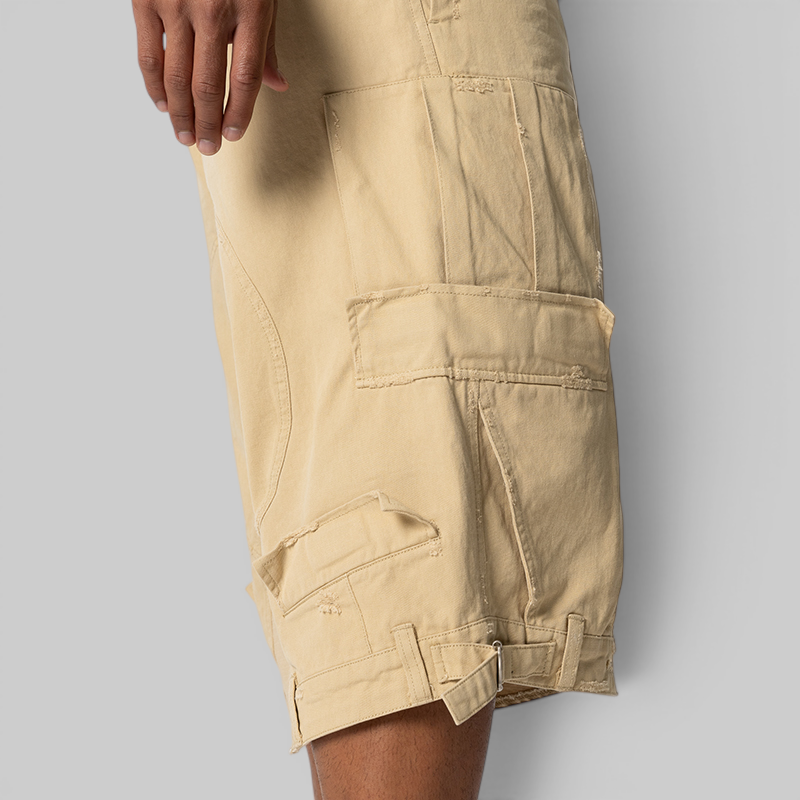 Upside Down Cargo Short - Beige