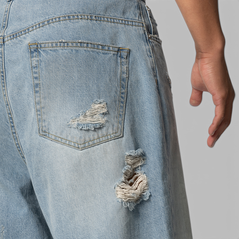 Long Zipper Short - Blue