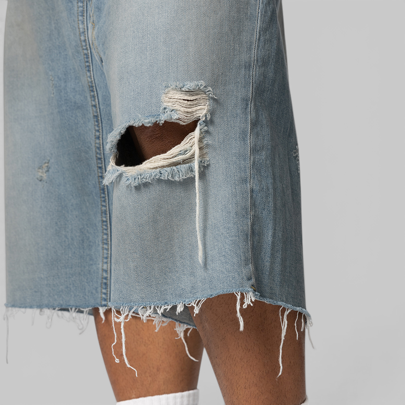 Long Zipper Short - Blue