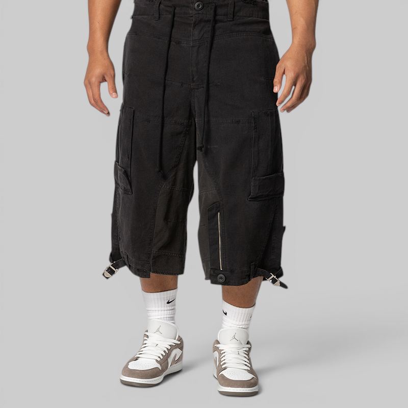 Upside Down Cargo Short - Black