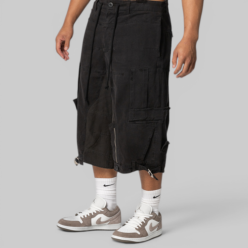 Upside Down Cargo Short - Black