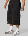 Upside Down Cargo Short - Black
