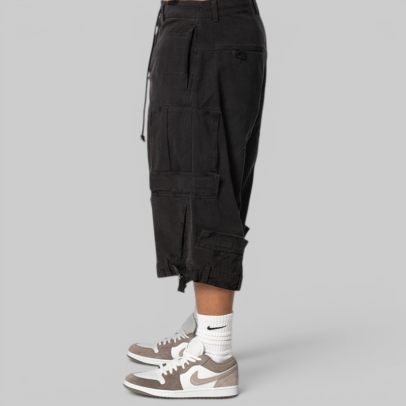 Upside Down Cargo Short - Black