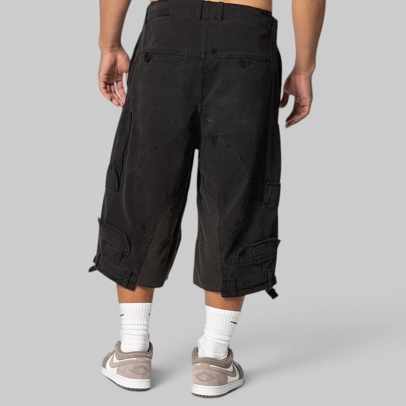 Upside Down Cargo Short - Black
