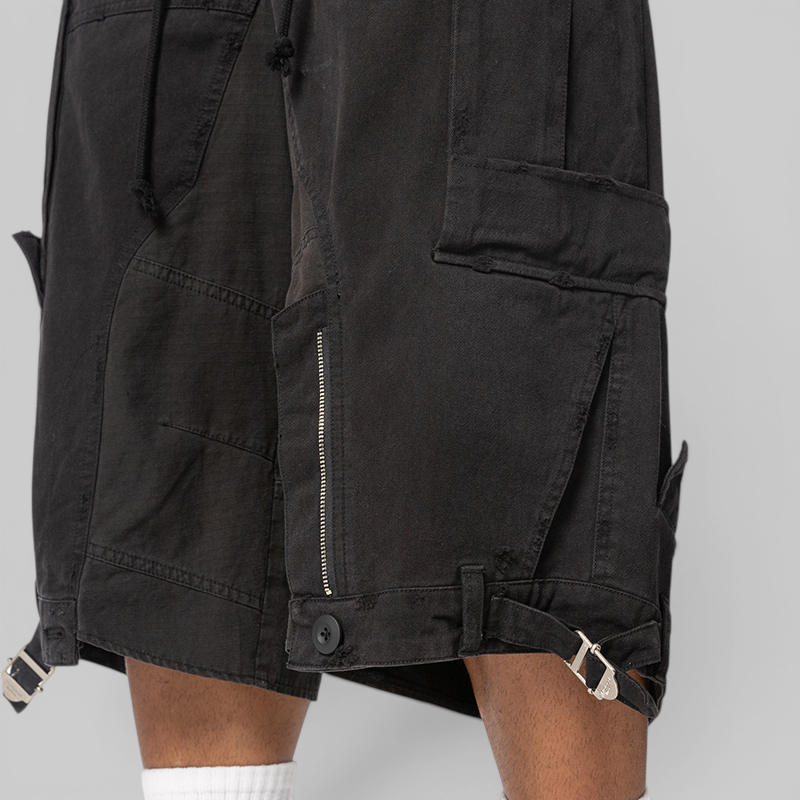 Upside Down Cargo Short - Black