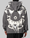 X CHITO Graphic French Terry Zip Hoodie - Grey