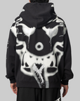 X CHITO Graphic Zip Hoodie - Black