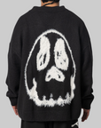 X CHITO Graphic Knit Cardigan - Black