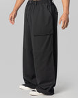 Wool Wide Pant - Black