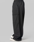 Wool Wide Pant - Black