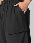 Wool Wide Pant - Black