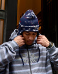 Static Tie Up Beanie - Black