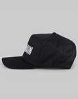 No Brain 6 Panel Snapback - Black